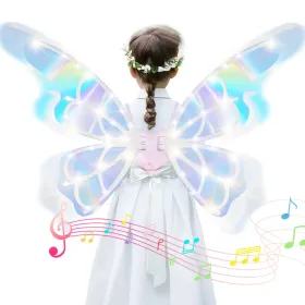 Printed Film Electric Wings + Solid Color Film Electric Wings (Option: pink)