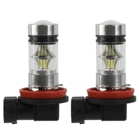 2PCS 1000lm 100W  LED Fog DRL Light Bulb IP65 Water-Resistant 360 Degree Beam Angle 6000K White By  Eggracks By Global Phoenix (Option: 2PCS)