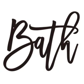 CIFbuy Vintage Rustic Bathroom Sign Letter Decor Modern Black Wall Hanging Home House Gift(TikTok, Temu Pick-up Service) (Option: defaulttitle)